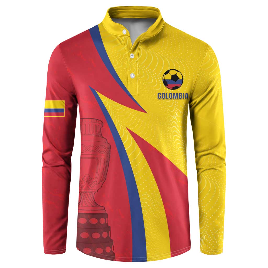 Custom Colombia 2024 Football Button Sweatshirt Go Champions Los Cafeteros LT05 - Wonder Print Shop