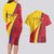 Custom Colombia 2024 Football Couples Matching Long Sleeve Bodycon Dress and Hawaiian Shirt Go Champions Los Cafeteros LT05 - Wonder Print Shop