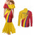 Custom Colombia 2024 Football Couples Matching Mermaid Dress and Long Sleeve Button Shirt Go Champions Los Cafeteros