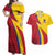 Custom Colombia 2024 Football Couples Matching Off Shoulder Maxi Dress and Hawaiian Shirt Go Champions Los Cafeteros LT05 - Wonder Print Shop