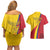 Custom Colombia 2024 Football Couples Matching Off Shoulder Short Dress and Hawaiian Shirt Go Champions Los Cafeteros LT05 - Wonder Print Shop