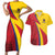 Custom Colombia 2024 Football Couples Matching Short Sleeve Bodycon Dress and Hawaiian Shirt Go Champions Los Cafeteros LT05 - Wonder Print Shop