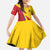 Custom Colombia 2024 Football Family Matching Long Sleeve Bodycon Dress and Hawaiian Shirt Go Champions Los Cafeteros LT05 - Wonder Print Shop