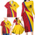 Custom Colombia 2024 Football Family Matching Long Sleeve Bodycon Dress and Hawaiian Shirt Go Champions Los Cafeteros LT05 - Wonder Print Shop