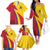 Custom Colombia 2024 Football Family Matching Off The Shoulder Long Sleeve Dress and Hawaiian Shirt Go Champions Los Cafeteros LT05 - Wonder Print Shop