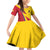 Custom Colombia 2024 Football Family Matching Off Shoulder Short Dress and Hawaiian Shirt Go Champions Los Cafeteros LT05 - Wonder Print Shop