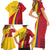 Custom Colombia 2024 Football Family Matching Short Sleeve Bodycon Dress and Hawaiian Shirt Go Champions Los Cafeteros LT05 - Wonder Print Shop