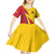 Custom Colombia 2024 Football Kid Short Sleeve Dress Go Champions Los Cafeteros LT05 - Wonder Print Shop