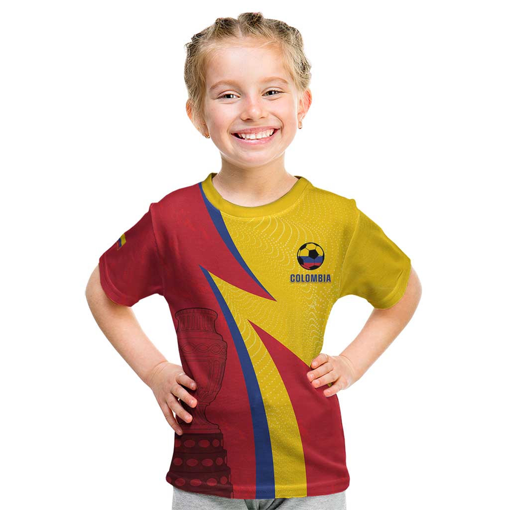 Custom Colombia 2024 Football Kid T Shirt Go Champions Los Cafeteros LT05 - Wonder Print Shop