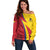 Custom Colombia 2024 Football Off Shoulder Sweater Go Champions Los Cafeteros LT05 - Wonder Print Shop