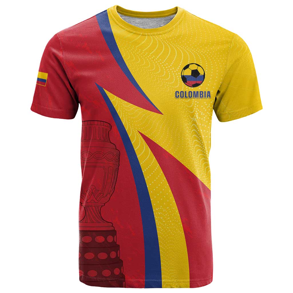 Custom Colombia 2024 Football T Shirt Go Champions Los Cafeteros LT05 - Wonder Print Shop