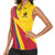 Custom Colombia 2024 Football Women Sleeveless Polo Shirt Go Champions Los Cafeteros LT05 - Wonder Print Shop