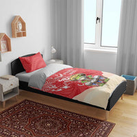 Puerto Rico Bedding Set Coqui Frog With Polynesian Pattern - Wonder Print Shop