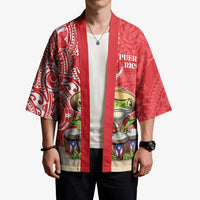 Personalized Puerto Rico Kimono Coqui Frog With Polynesian Pattern - Wonder Print Shop