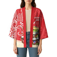Personalized Puerto Rico Kimono Coqui Frog With Polynesian Pattern - Wonder Print Shop