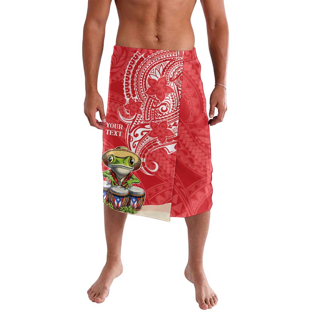 Personalized Puerto Rico Lavalava Coqui Frog With Polynesian Pattern - Wonder Print Shop