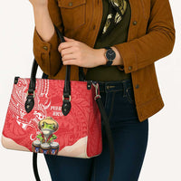 Puerto Rico Leather Bag Coqui Frog With Polynesian Pattern - Wonder Print Shop