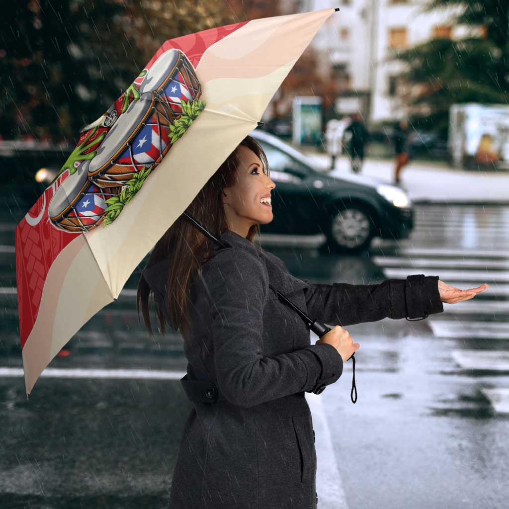 Puerto Rico Umbrella Coqui Frog With Polynesian Pattern - Wonder Print Shop