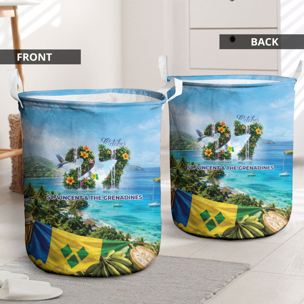 Saint Vincent And The Grenadines Laundry Basket October 27 Independence Day