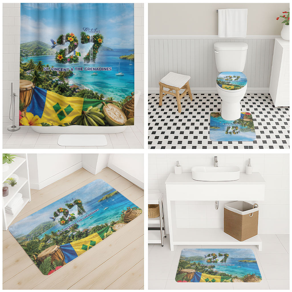 Saint Vincent And The Grenadines Bathroom Set October 27 Independence Day