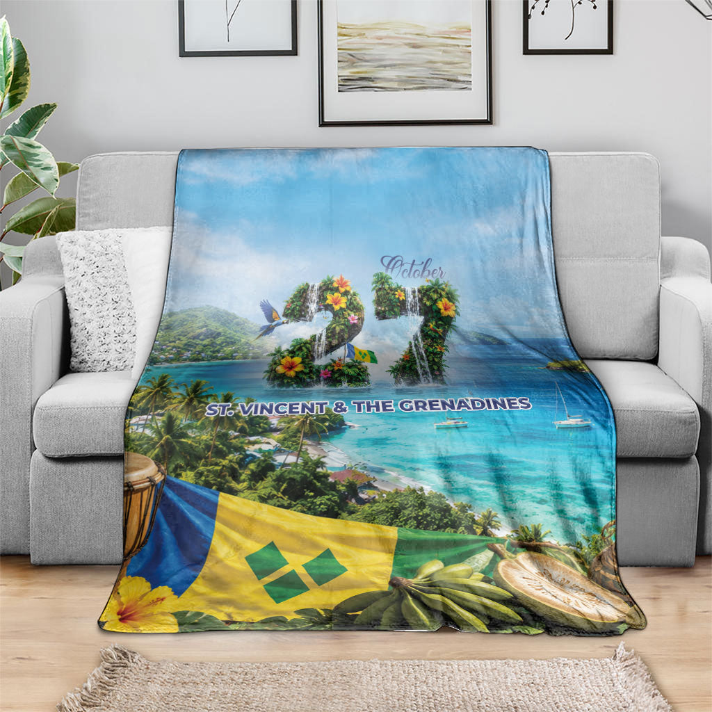 Saint Vincent And The Grenadines Blanket October 27 Independence Day