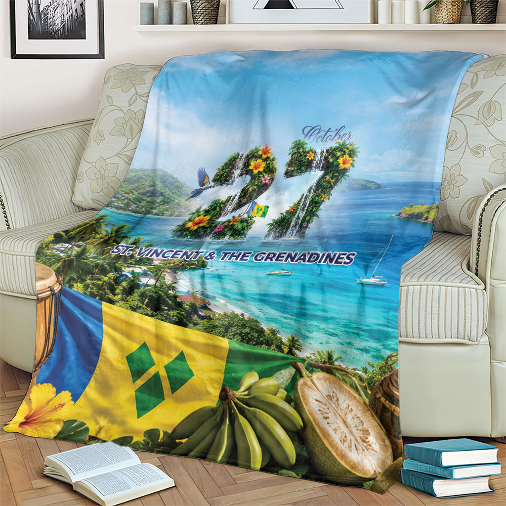Saint Vincent And The Grenadines Blanket October 27 Independence Day