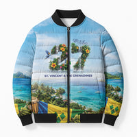 Saint Vincent And The Grenadines Bomber Puffer Jacket October 27 Independence Day