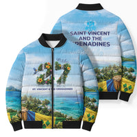 Saint Vincent And The Grenadines Bomber Puffer Jacket October 27 Independence Day