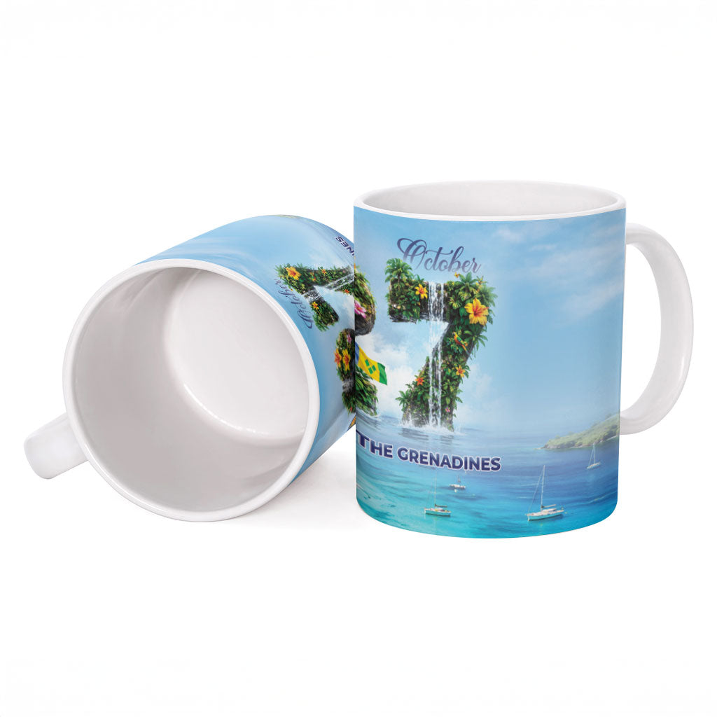 Saint Vincent And The Grenadines Ceramic Mug October 27 Independence Day