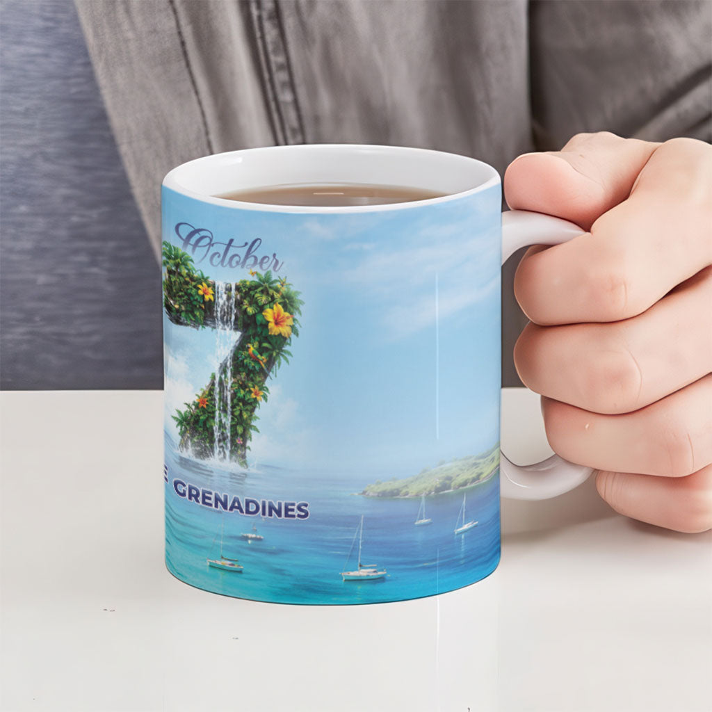 Saint Vincent And The Grenadines Ceramic Mug October 27 Independence Day