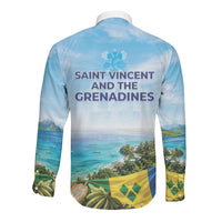 Saint Vincent And The Grenadines Long Sleeve Button Shirt October 27 Independence Day