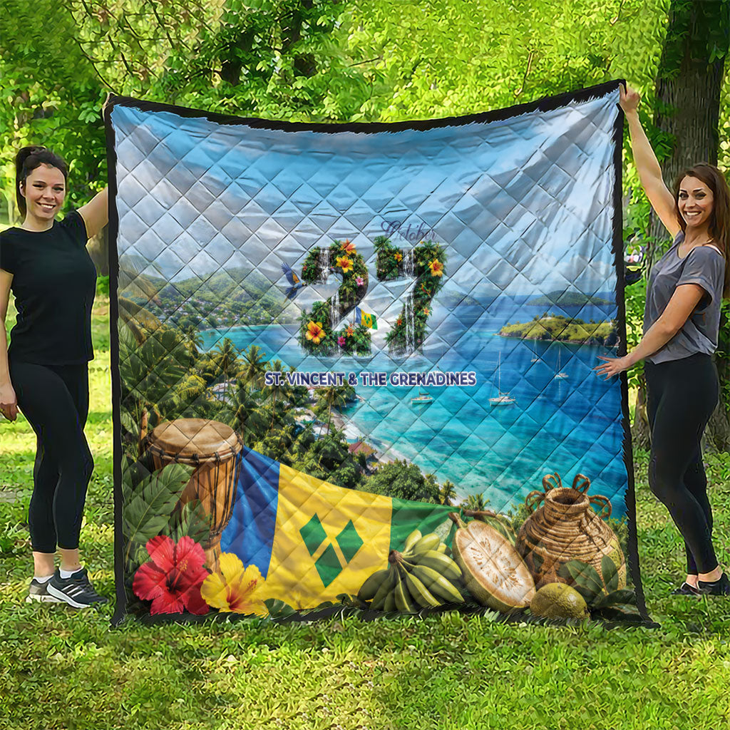 Saint Vincent And The Grenadines Quilt October 27 Independence Day