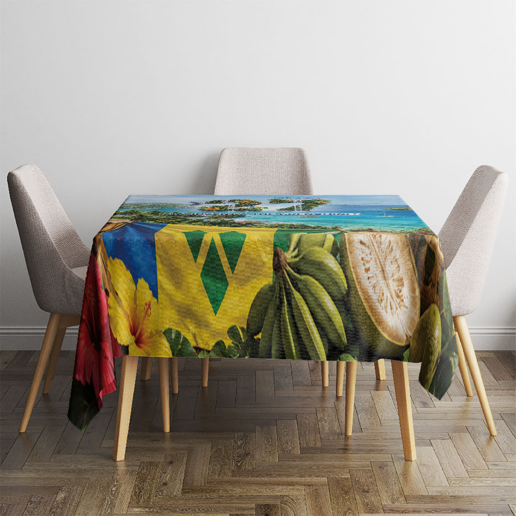 Saint Vincent And The Grenadines Tablecloth October 27 Independence Day