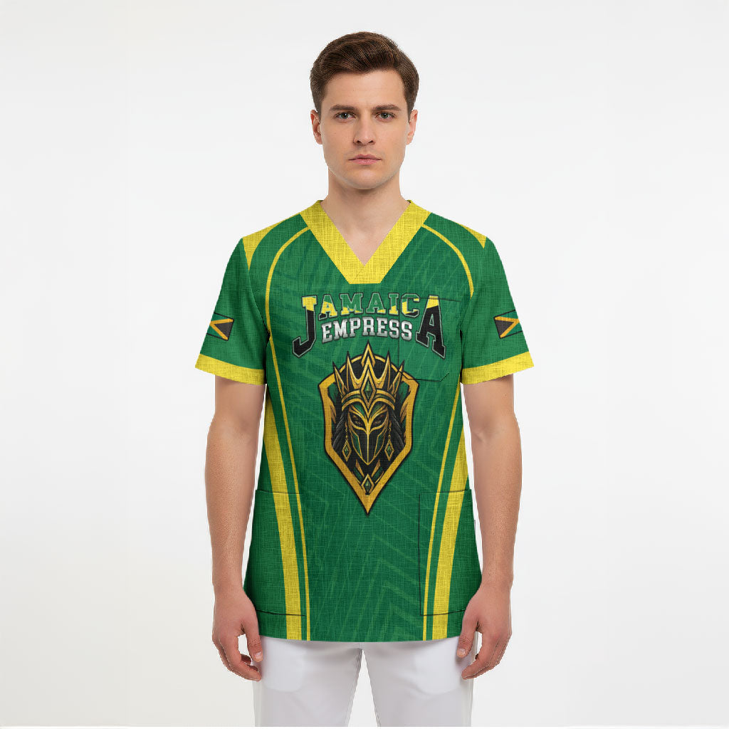 Custom 2026 Jamaica Cricket Queens Scrub Top Sporty Style