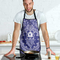 Blue Paisley Apron Skull Gangster - Wonder Print Shop