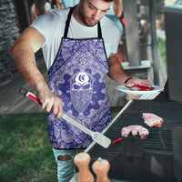 Blue Paisley Apron Skull Gangster - Wonder Print Shop