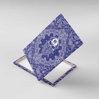 Blue Paisley Canvas Wall Art Skull Gangster - Wonder Print Shop