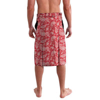 Red Paisley Lavalava Skull Gangster - Wonder Print Shop