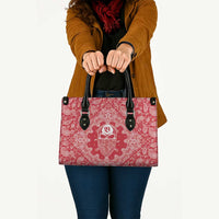 Red Paisley Leather Bag Skull Gangster - Wonder Print Shop