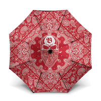 Red Paisley Umbrella Skull Gangster - Wonder Print Shop