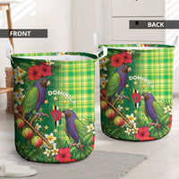 Dominica Independence Day Laundry Basket Sisserou Parrot Madras Pattern