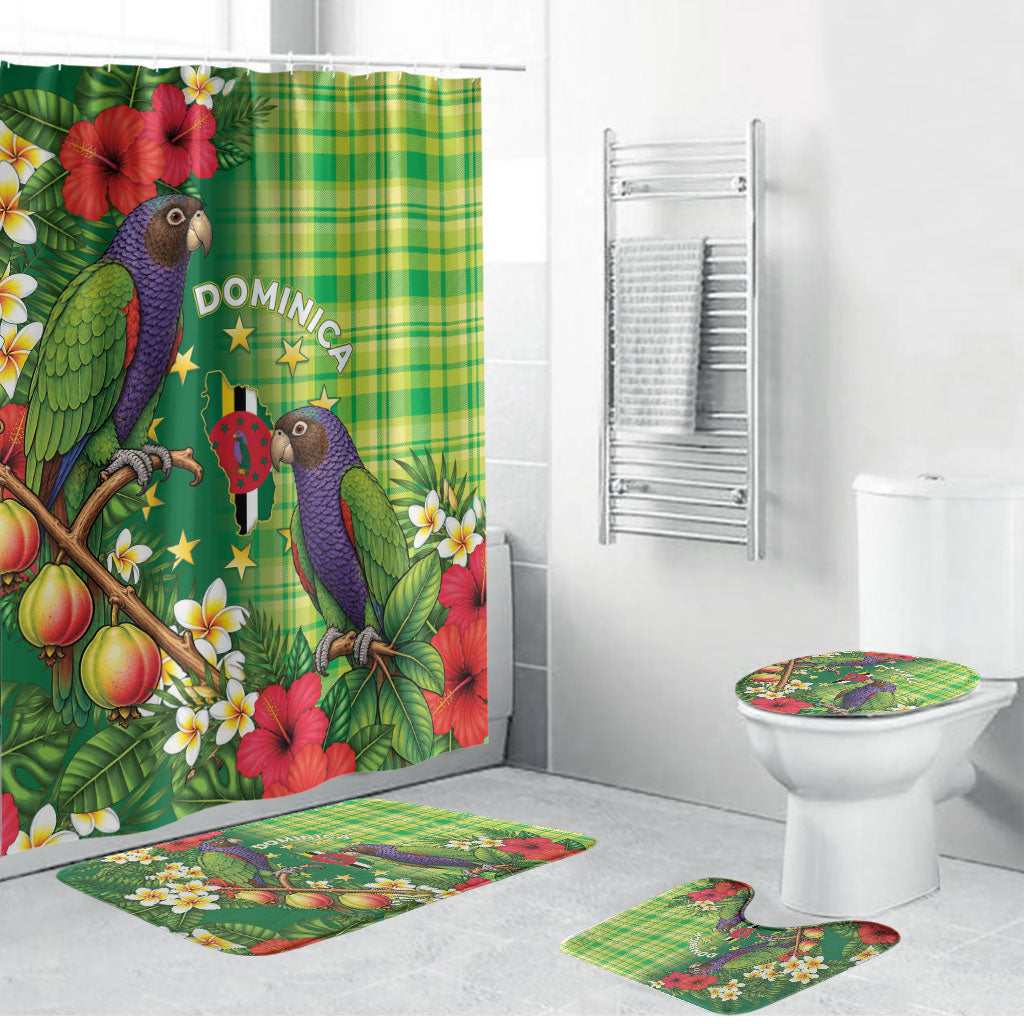Dominica Independence Day Bathroom Set Sisserou Parrot Madras Pattern