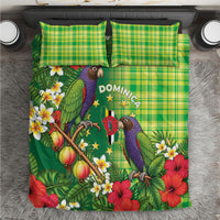 Dominica Independence Day Bedding Set Sisserou Parrot Madras Pattern
