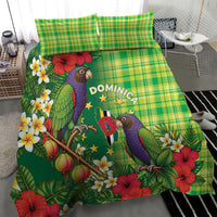 Dominica Independence Day Bedding Set Sisserou Parrot Madras Pattern