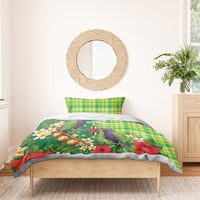 Dominica Independence Day Bedding Set Sisserou Parrot Madras Pattern