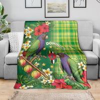 Dominica Independence Day Blanket Sisserou Parrot Madras Pattern