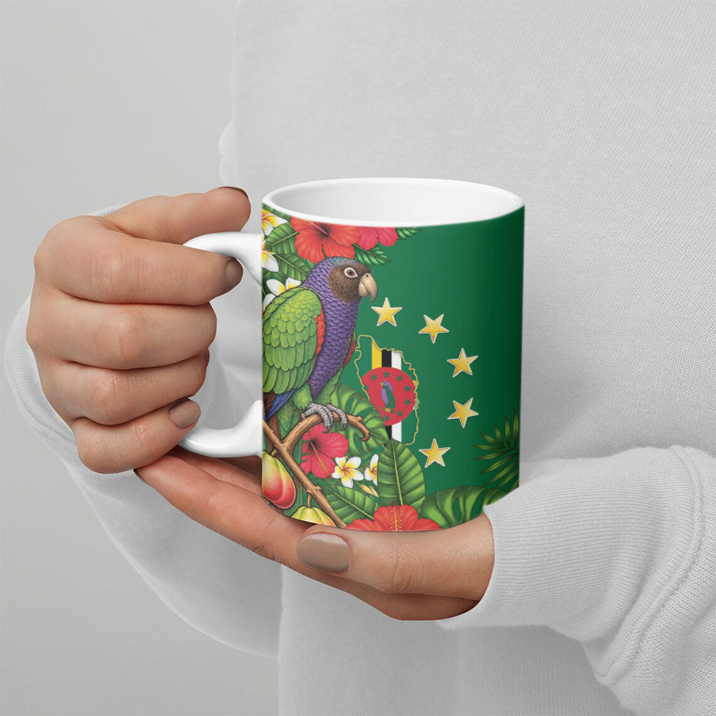 Dominica Independence Day Ceramic Mug Sisserou Parrot Madras Pattern