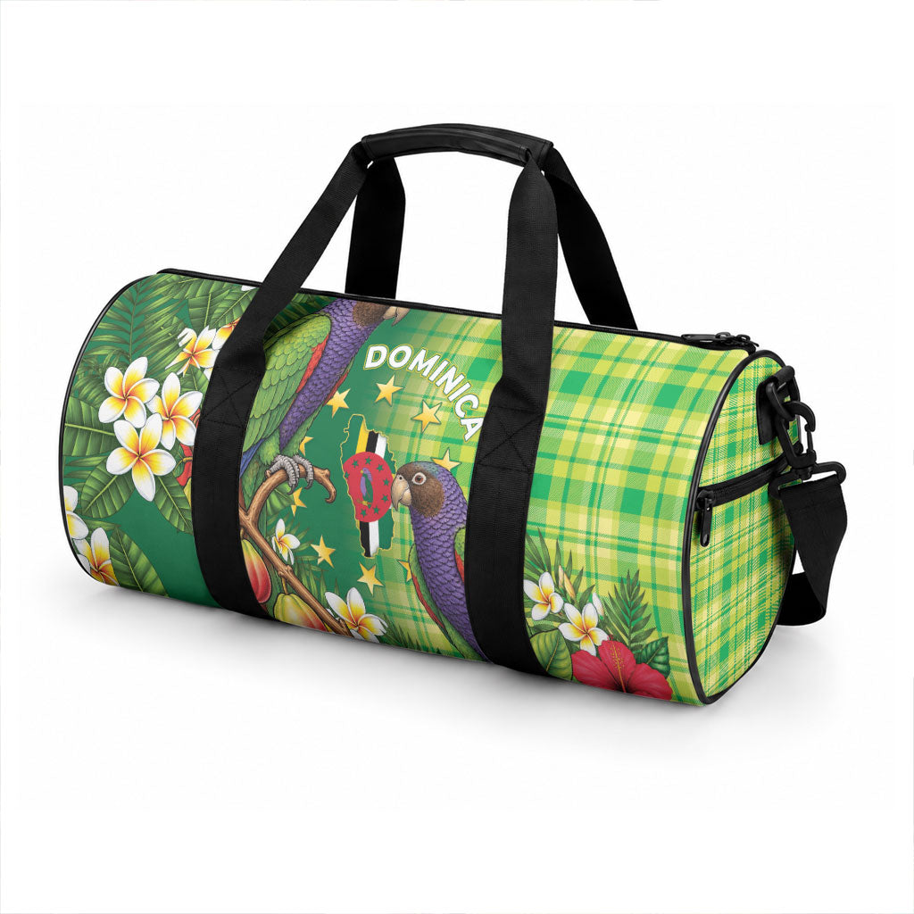 Dominica Independence Day Duffle Bag Sisserou Parrot Madras Pattern