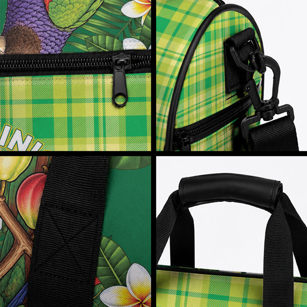 Dominica Independence Day Duffle Bag Sisserou Parrot Madras Pattern