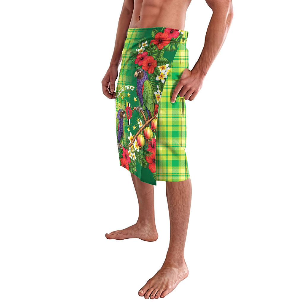Personalized Dominica Independence Day Lavalava Sisserou Parrot Madras Pattern